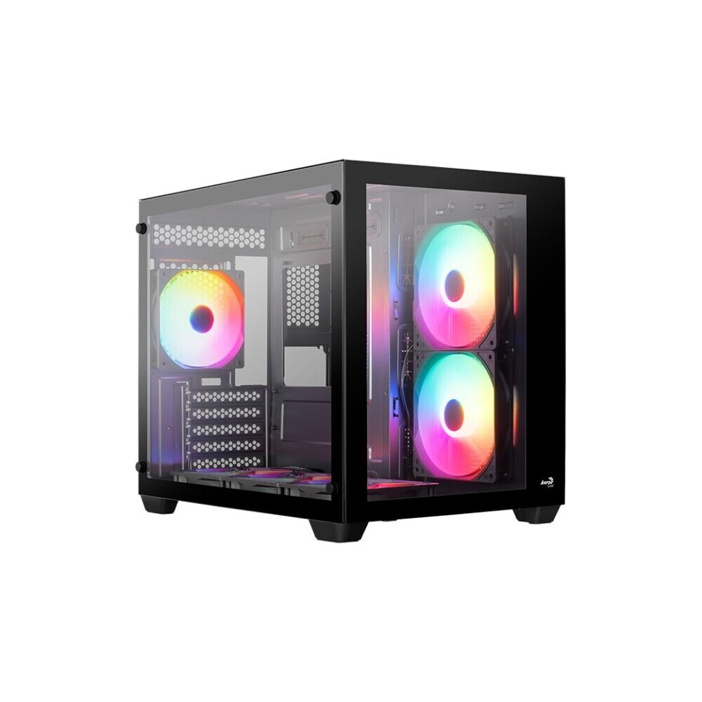 Datoru korpuss AEROCOOL PGS DRYFT MINI-G-BK-V1 FRGB Mini-Tower (AEROPGSDRYFTMINI-BK)