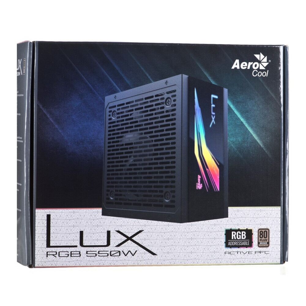 Barošanas bloks Aerocool Lux RGB 550M 550 W () - AEROPGSLUXRGB-550 - foto 6