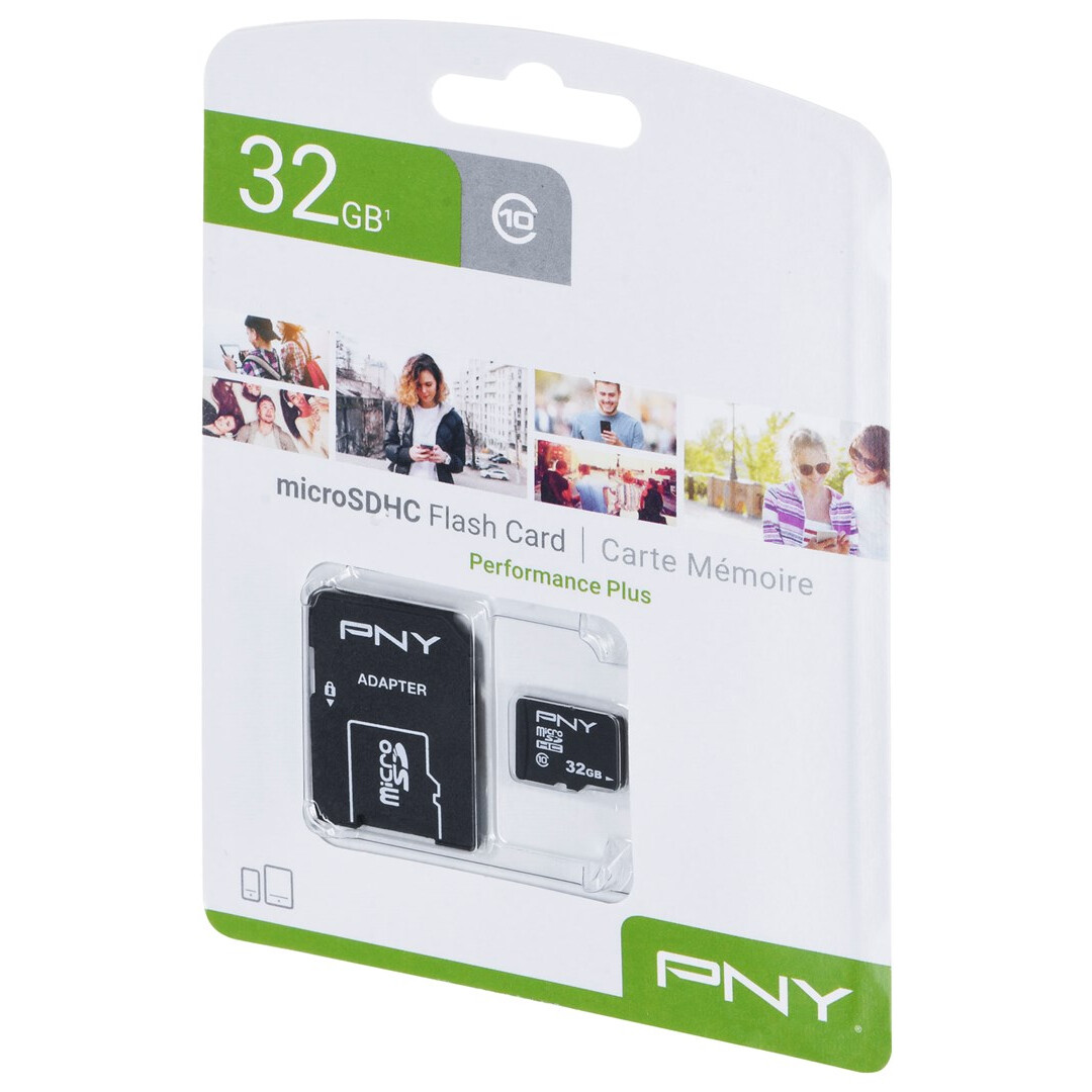 Atmiņas kartes PNY Performance Plus 32 GB MicroSDHC (P-SDU32G10PPL-GE) - foto 2