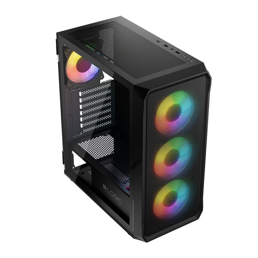 Datoru korpuss Logic PORTOS ARGB Mini Tower Black (AT-PORTOS-10-0000000-0002) - foto 13