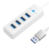 Adapteris Orico Hub Adapter USB to 4x USB 3.0, 5 Gbps White (PW4U-U3-015-WH-EP)