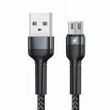 Kabelis USB Micro Jany Alloy, 1m, 2.4A (black) (31060)