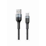 Kabelis USB Micro Jany Alloy, 1m, 2.4A (black) (31060)
