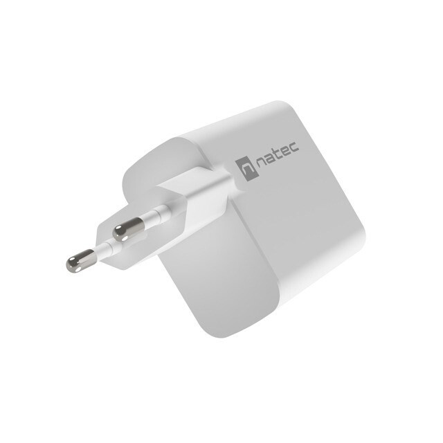 NATEC RIBERA GAN CHARGER 1X USB-A + 1X USB-C WHITE (NUC-2142) - foto 8