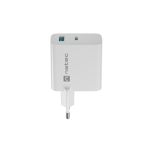 NATEC RIBERA GAN CHARGER 1X USB-A + 1X USB-C WHITE (NUC-2142) - foto 9