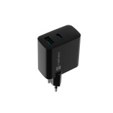 NATEC RIBERA GAN 1x USB-A + 1x USB-C BLACK (NUC-2145)