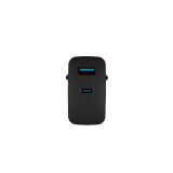 NATEC RIBERA GAN 1x USB-A + 1x USB-C BLACK (NUC-2145)