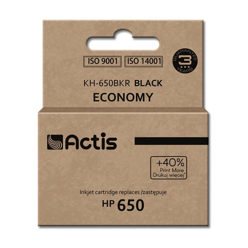 Actis KH-650BKR ink (replacement for HP 650 CZ101AE; Standard; 15 ml; black) (KH-650BKR)