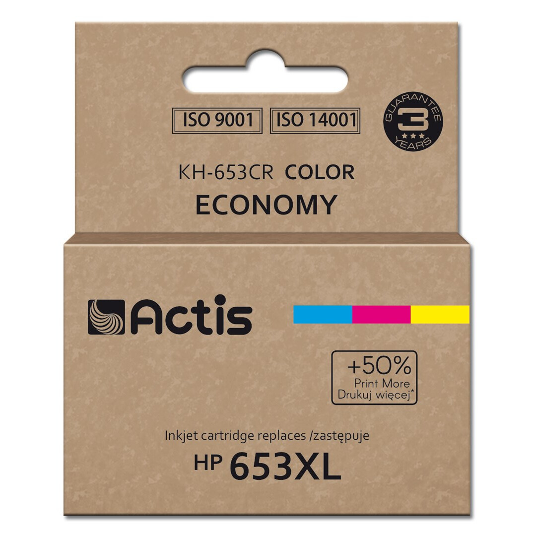 Actis KH-653CR printer ink, replacement HP 653XL 3YM74AE; Premium; 18ml; 300 pages; colour (KH-653CR)