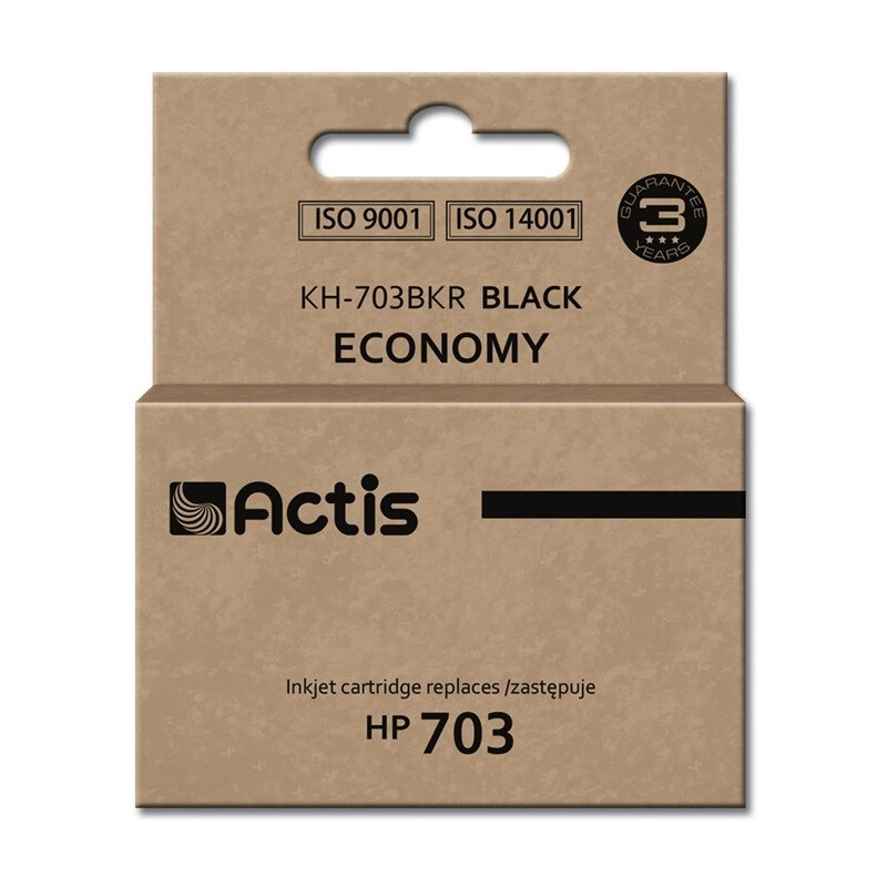 Actis KH-703BKR ink (replacement for HP 703 CD887AE; Standard; 15 ml; black) (KH-703BKR)