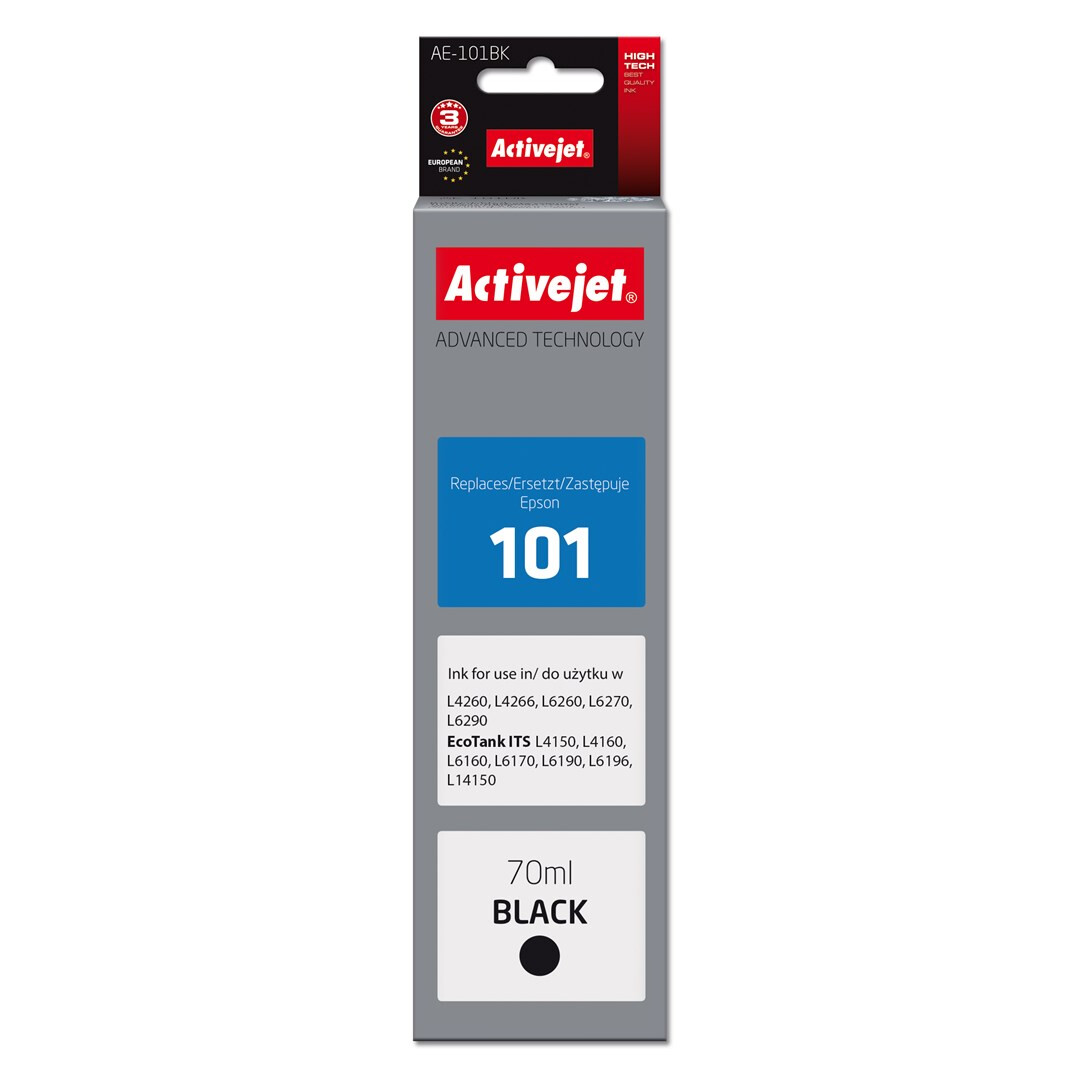 Activejet AE-101BK Ink (replacement for Epson 101; Supreme; 70 ml; black) (Epson 101 AE-101BK)