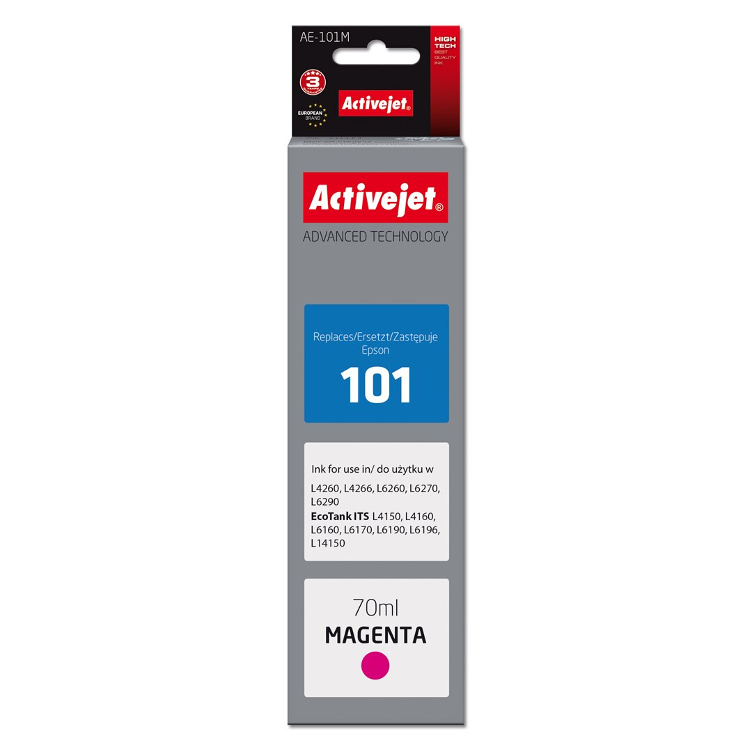 Activejet AE-101M Ink Cartridge (replacement for Epson 101; Supreme; 70 ml; magenta) (Epson 101 AE-101M)