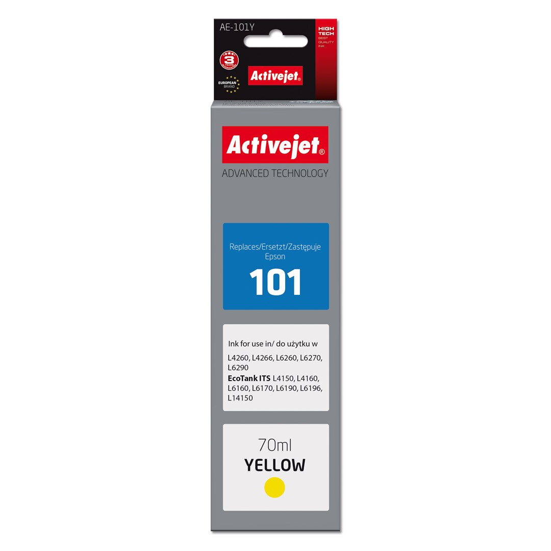 Activejet AE-101Y Ink (replacement for Epson 101; Supreme; 70 ml; yellow) (Epson 101 AE-101Y)