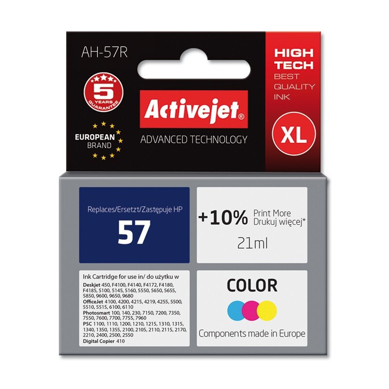 Activejet AH-57R Ink (replacement for HP 57 C6657AE; Premium; 21 ml; color) (AH-57R)