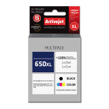 Activejet AH-M650RX Ink (replacement for HP 650 CZ101AE/CZ102AE; Premium; 1 x 20 ml, 1 x 21 ml; 1110 pages, black, colour) (AH-M650RX)