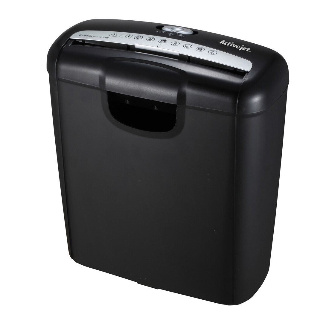 Papīra smalcinātājs (šrederis) Activejet ASH-0601S black (ASH-0601S)