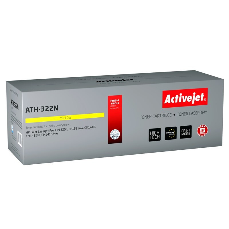 Activejet ATH-322N (replacement for HP 128A CE322A; Supreme; 1300 pages; yellow) (ATH-322N)