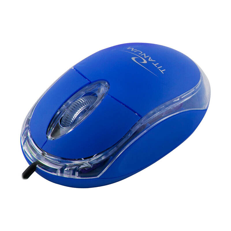 Pele Esperanza TM102B Wired mouse Titanium blue