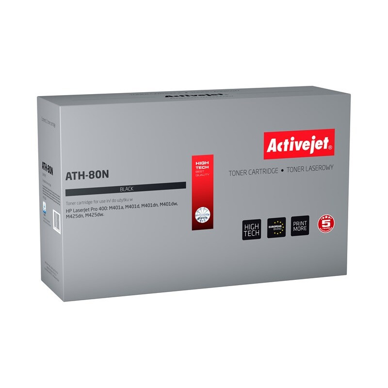 Activejet ATH-80N (replacement for HP 80A CF280A; Supreme; 3500 pages; black) (ATH-80N)