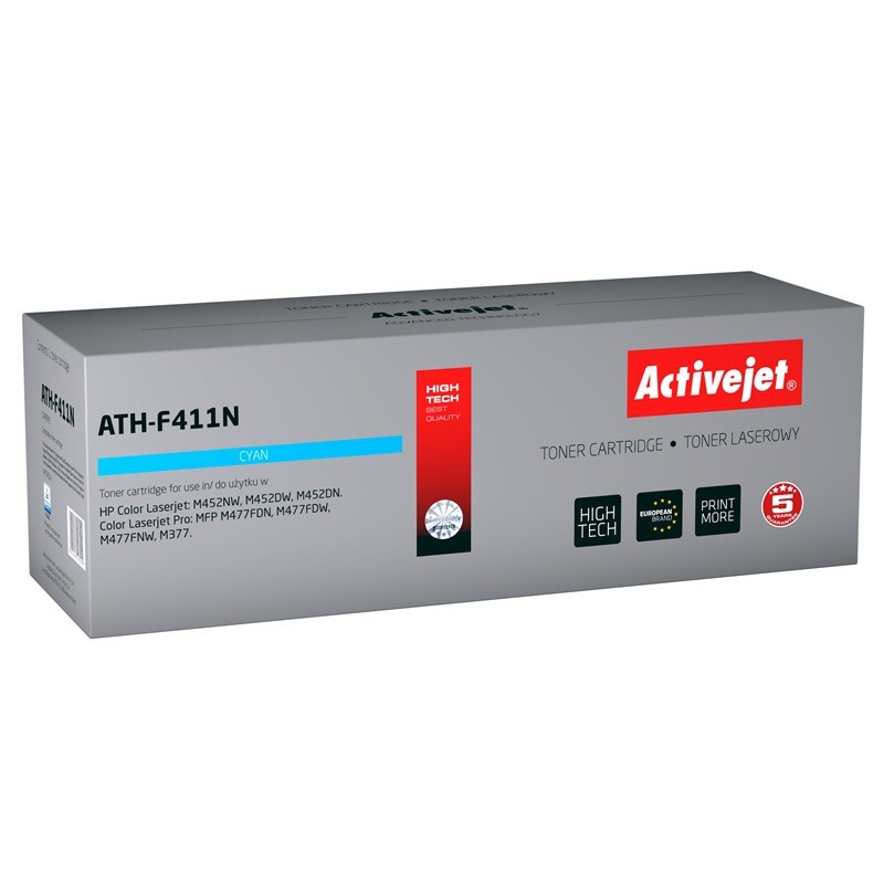 Activejet ATH-F411N (replacement for HP 410A CF411A; Supreme; 2300 pages; cyan) (ATH-F411N)