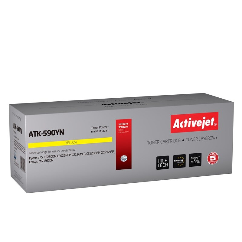 Activejet ATK-590YN (replacement for Kyocera TK-590Y; Supreme; 5000 pages; yellow) (ATK-590YN)