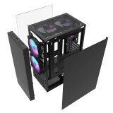 Corpus Computer case Darkflash A290 + 3 fans black (A290)