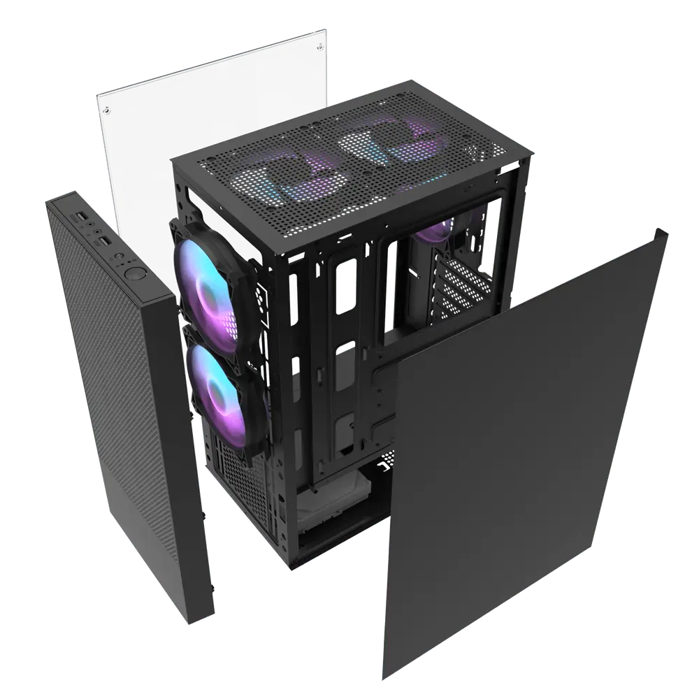 Datoru korpuss Computer case Darkflash A290 + 3 fans black (A290) - foto 3