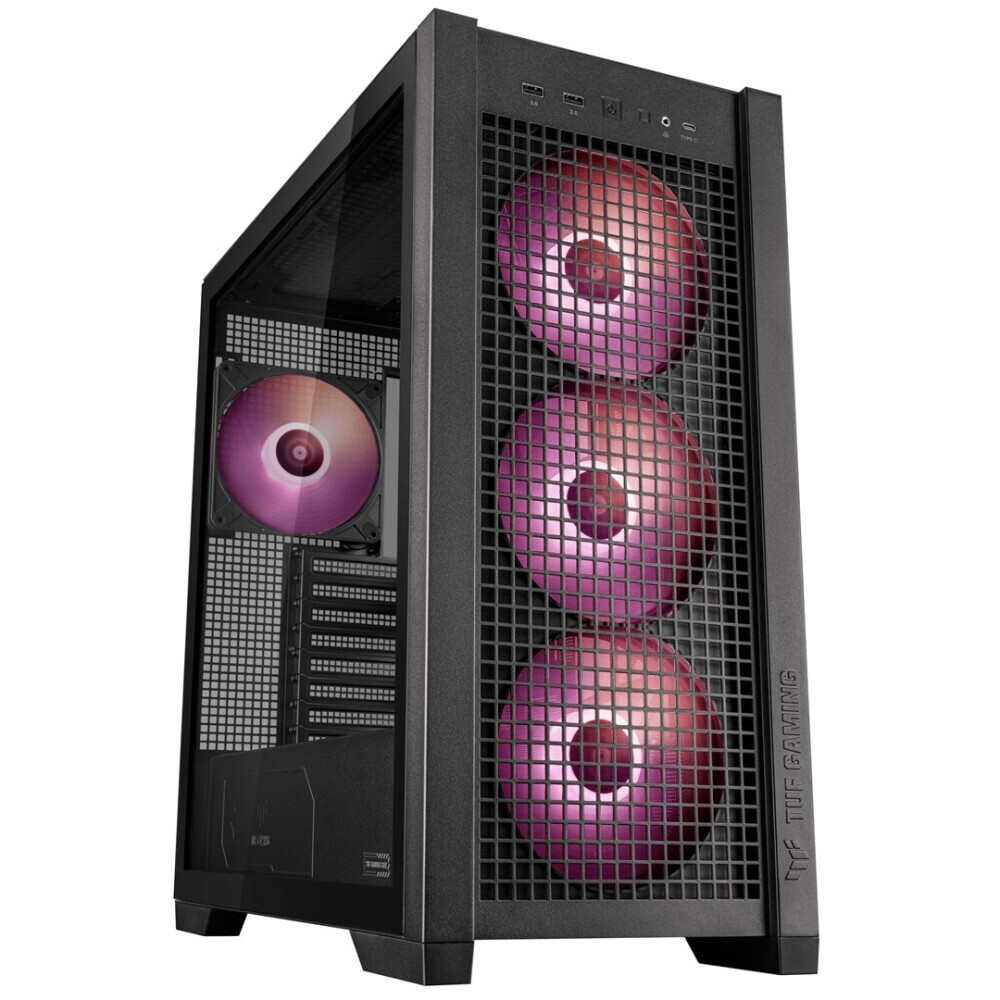 Datoru korpuss Asus TUF GAMING GT302 TG ARGB BLACK (90DC00I0-B19000)
