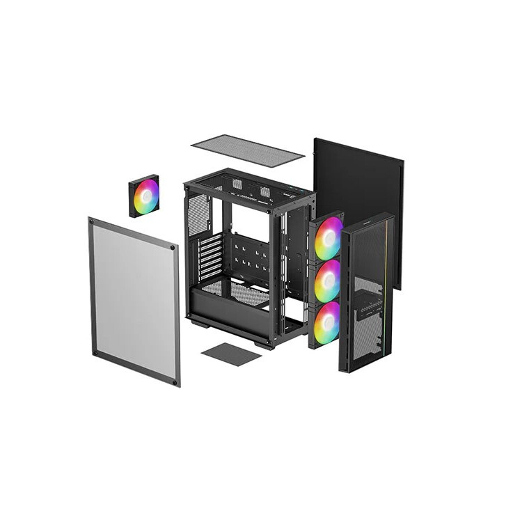 Datoru korpuss DeepCool MATREXX 55 MESH V4 C Black (R-MATREXX55-BCAGA4-G-4) - foto 3