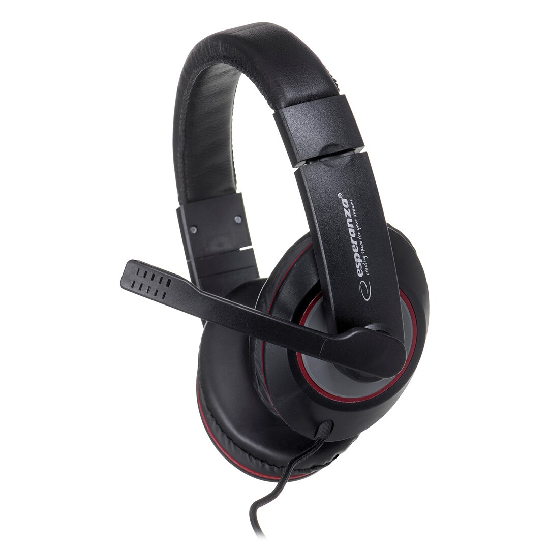 Austiņas Esperanza EH118 Black, Red (EH118)