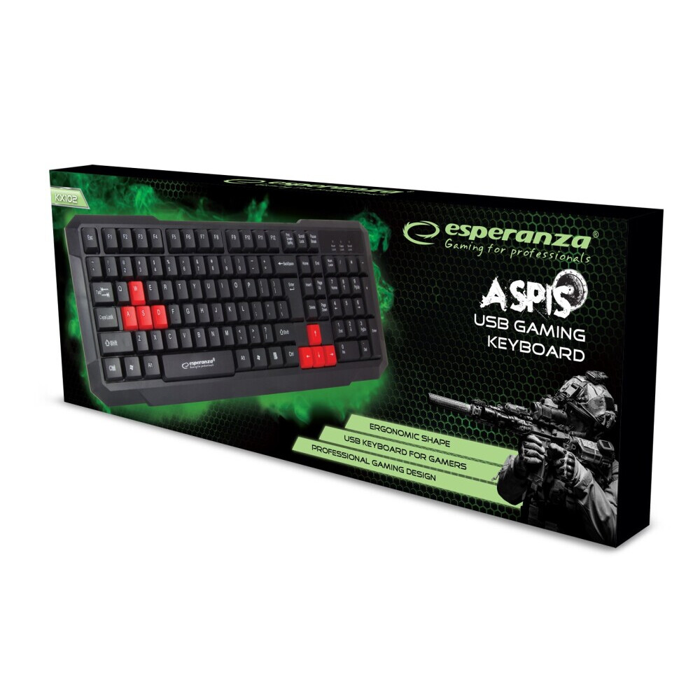 Tastatūra Esperanza EGK102R Black (GAMESPKLA0002) - foto 2