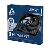 Korpusa dzesētājs Arctic Cooling P14 PWM PST Black (ACFAN00125A)