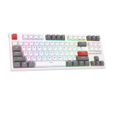 Clavier ROYAL KLUDGE RKR87 White, Red Switch, US (RKR87-W-R)