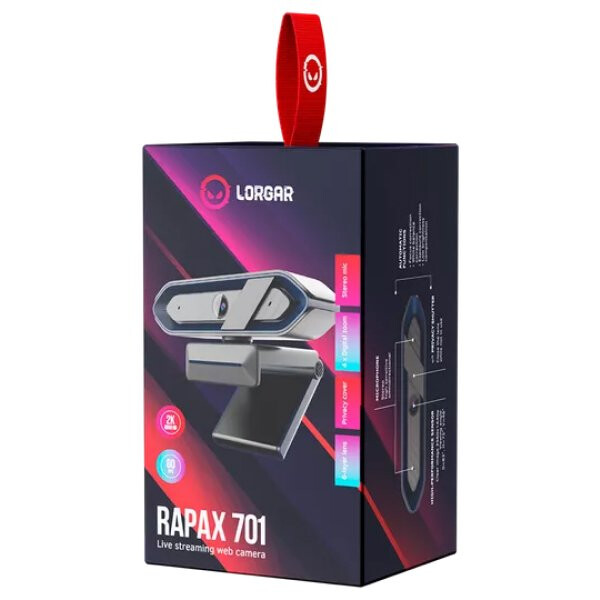 Web kamera LORGAR Rapax 701, Black (LRG-SC701BL) - foto 4