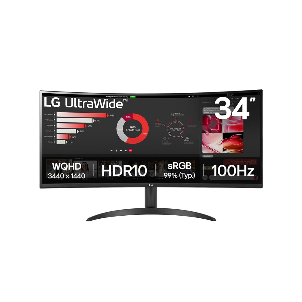 Monitors LG 34WR50QK Curved UltraWide (34WR50QK-B.AEU) - foto 2
