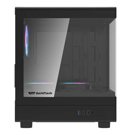 Boitiers PC Darkflash DB330M Mini tower + 3 aRGB fans black (DB330M Black) - photo 4