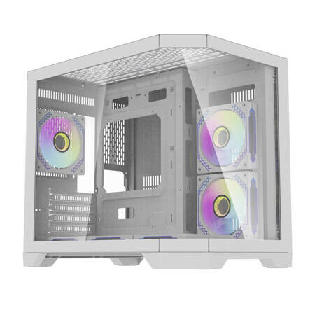 Boitiers PC Darkflash FT418 Mini Tower + 6 aRGB fans white (FT418 White)