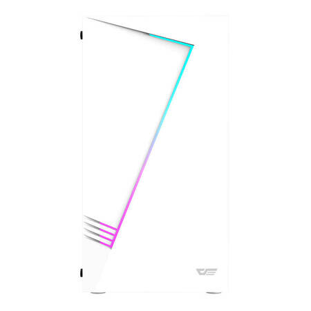 Datoru korpuss DarkFlash Aigo AL390 Middle Tower + RGB fan white (AL390 White) - foto 2