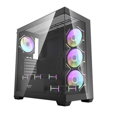 Corpus Darkflash DS900 Midi-Tower black + 7 ARGB fans (DS900 Black + fans)