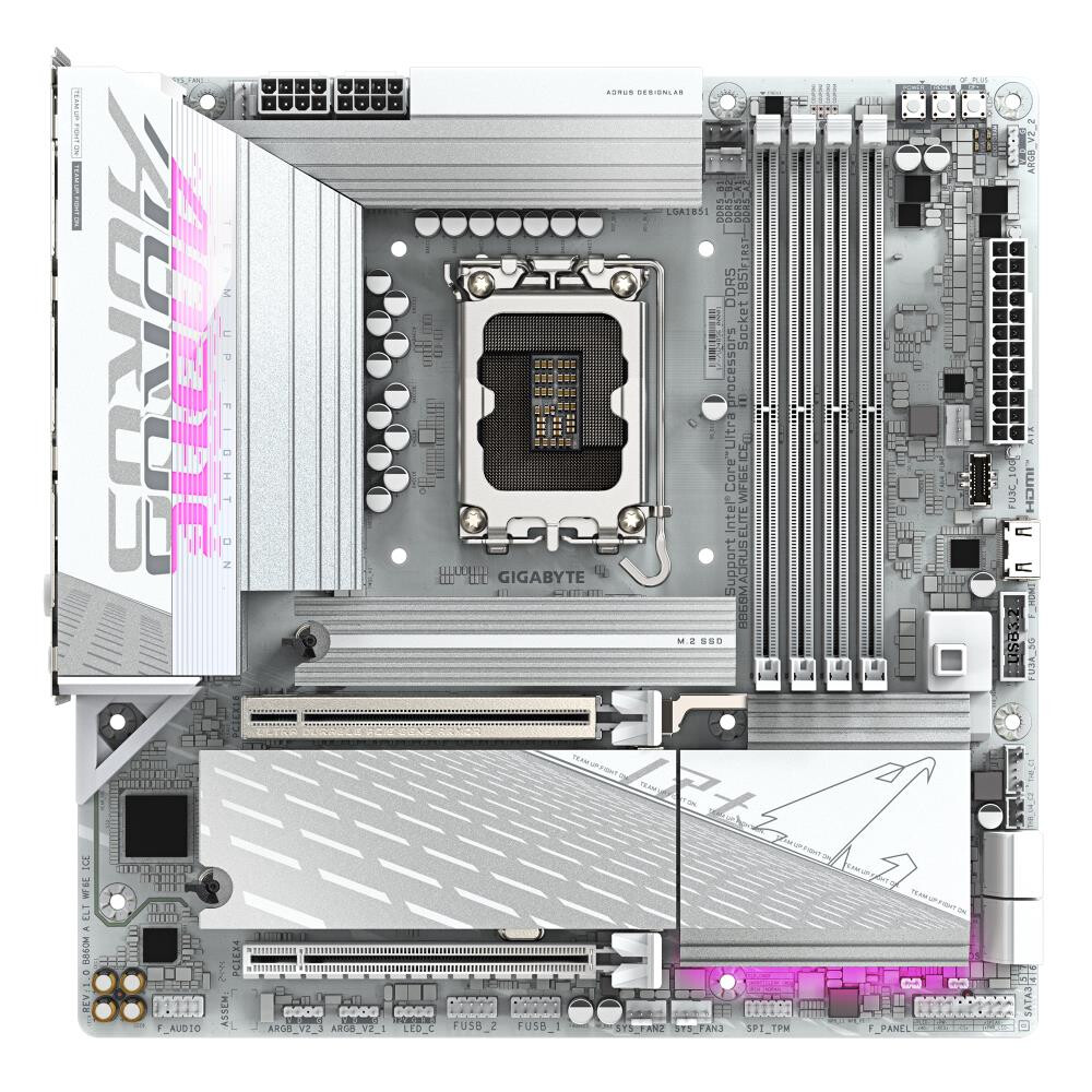 Motherboard GIGABYTE B860M AORUS ELITE WIFI6E ICE (B860M A ELT WF6E ICE 1.0) - photo 2