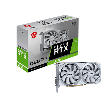 Videokarte MSI GeForce RTX 3050 VENTUS 2X XS WHITE OC 8GB GDDR6 - GeForce RTX 3050 VENTUS 2X XS WHITE 8G O - foto 4