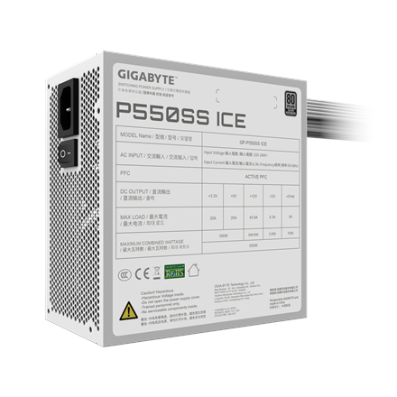 Barošanas bloks Gigabyte GP-P550SS ICE GEU1 550 W (GP-P550SS ICE GEU1) - foto 6