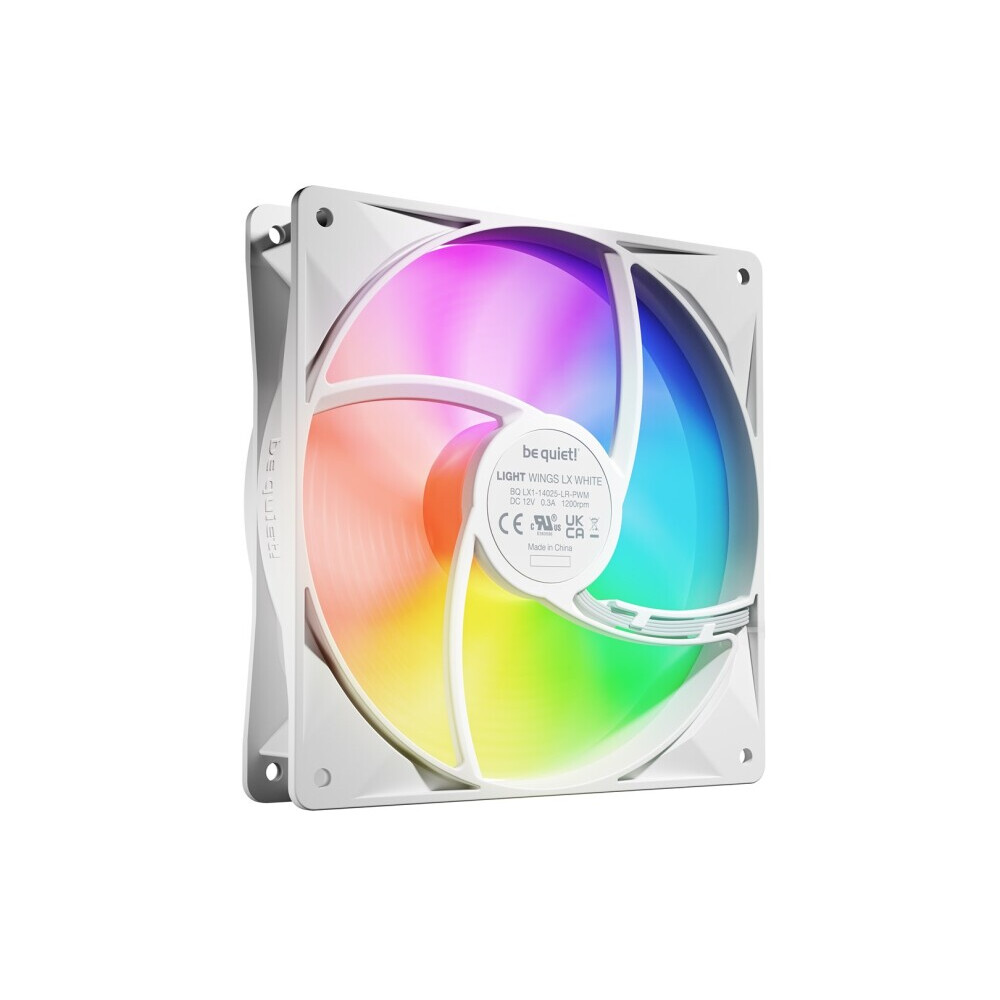 Korpusa dzesētājs be quiet! LIGHT WINGS LX 140mm PWM 3-Pack White (BL128) - foto 4
