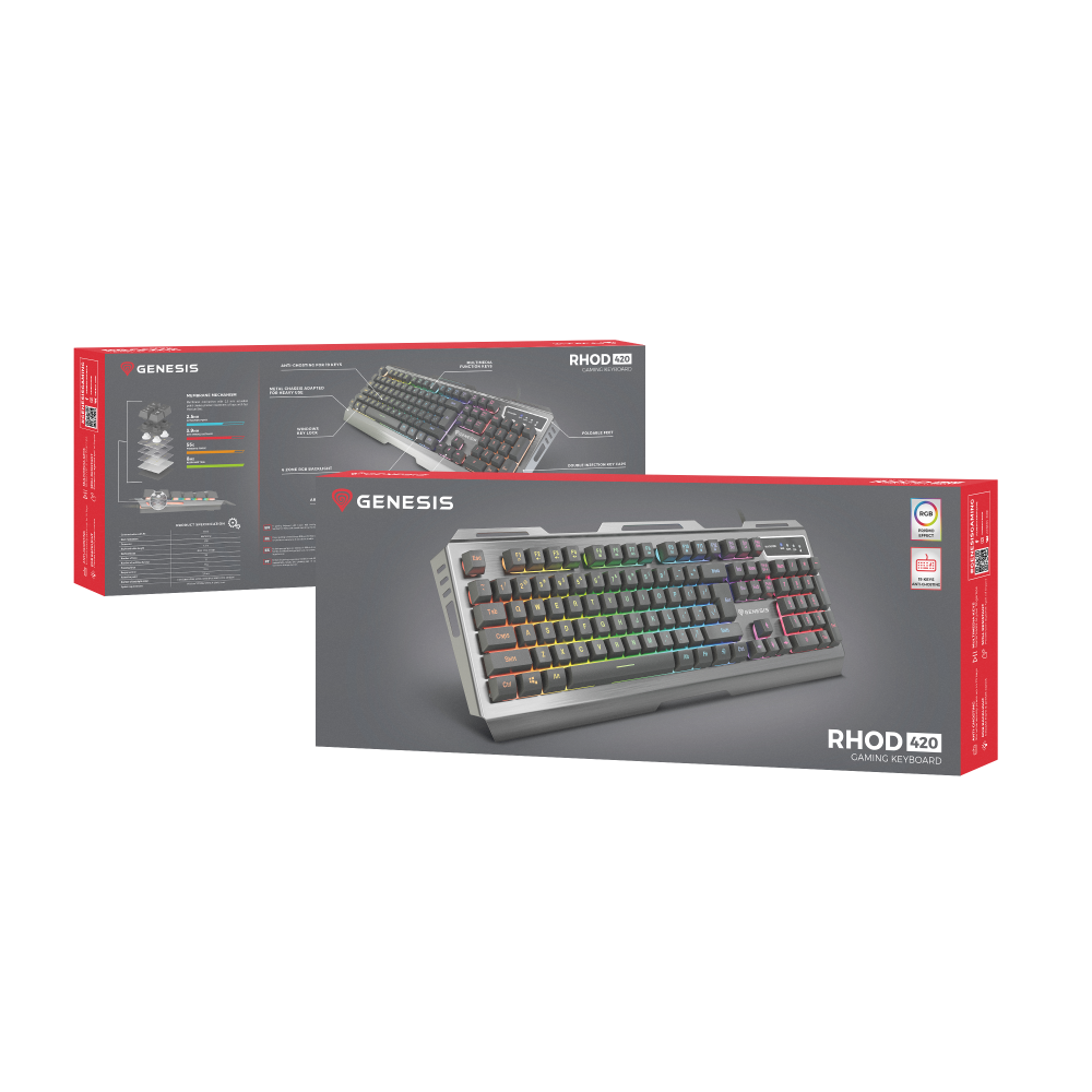 Tastatūra Genesis Rhod 420 RGB Black EN (NKG-1234) - foto 6