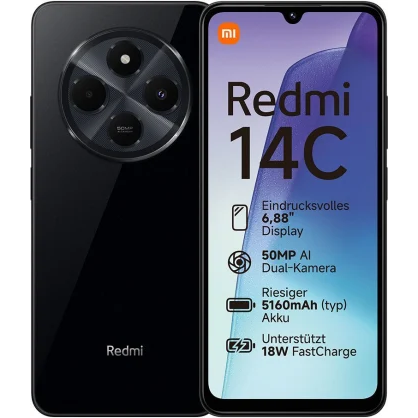 Mobilais tālrunis Xiaomi Redmi 14C 4/128 GB Black (58564)