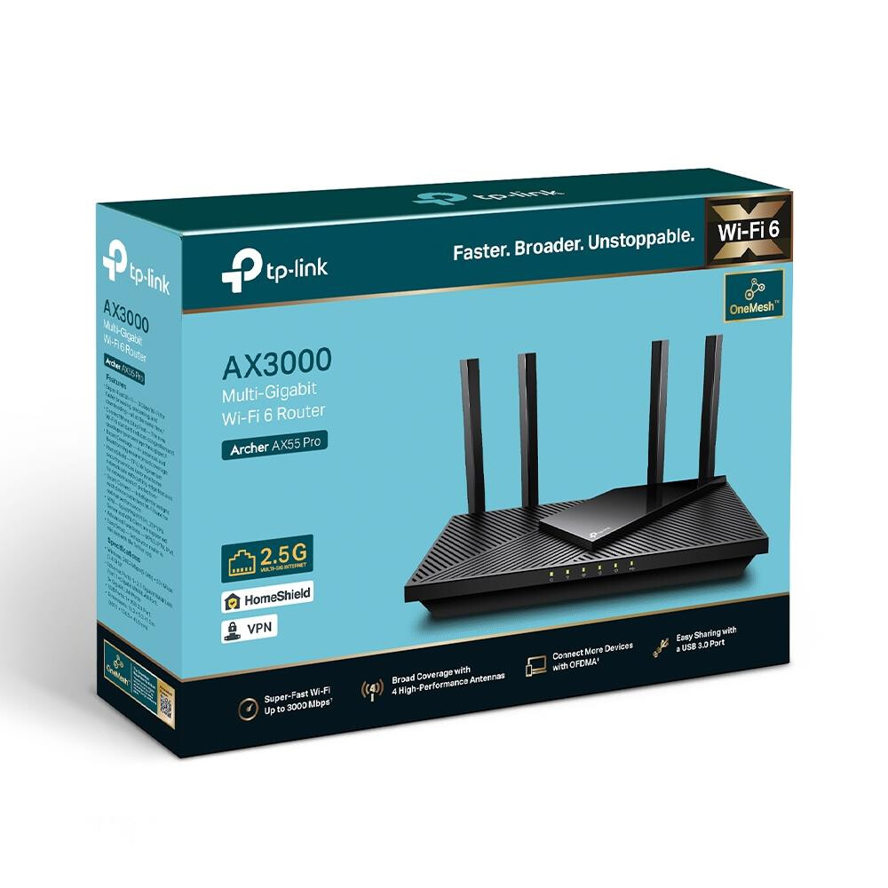 Wi-Fi rūteris (maršrutētājs) TP-LINK Archer AX55 Pro - ARCHERAX55PRO - foto 4