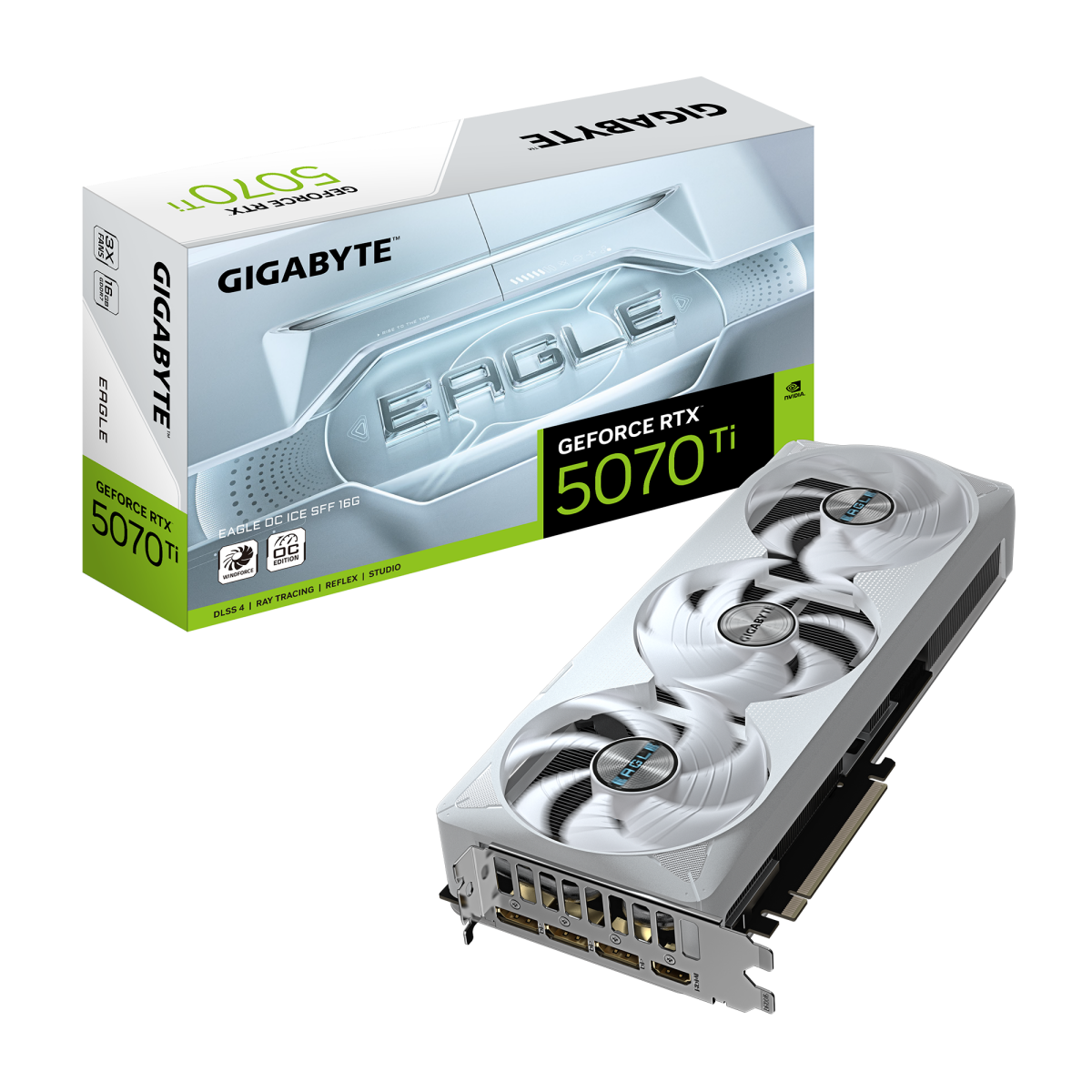 Videokarte Gigabyte GeForce RTX 5070 Ti EAGLE OC ICE SFF 16GB - GV-N507TEAGLEOC ICE-16GD - foto 4