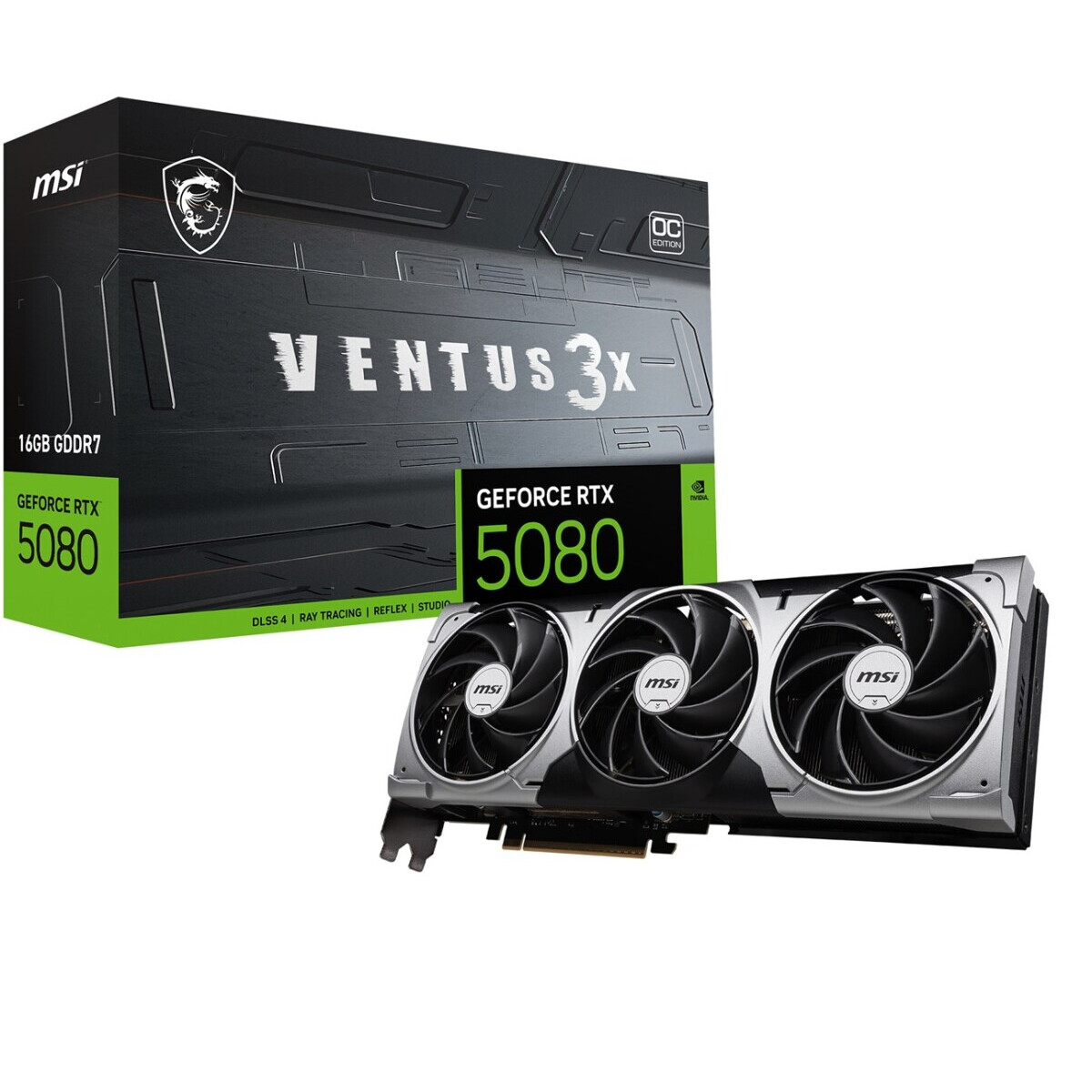 Videokarte MSI VENTUS GeForce NVIDIA GeForce RTX 5080 16 GB GDDR7 - RTX 5080 16G VENTUS 3X OC - foto 6
