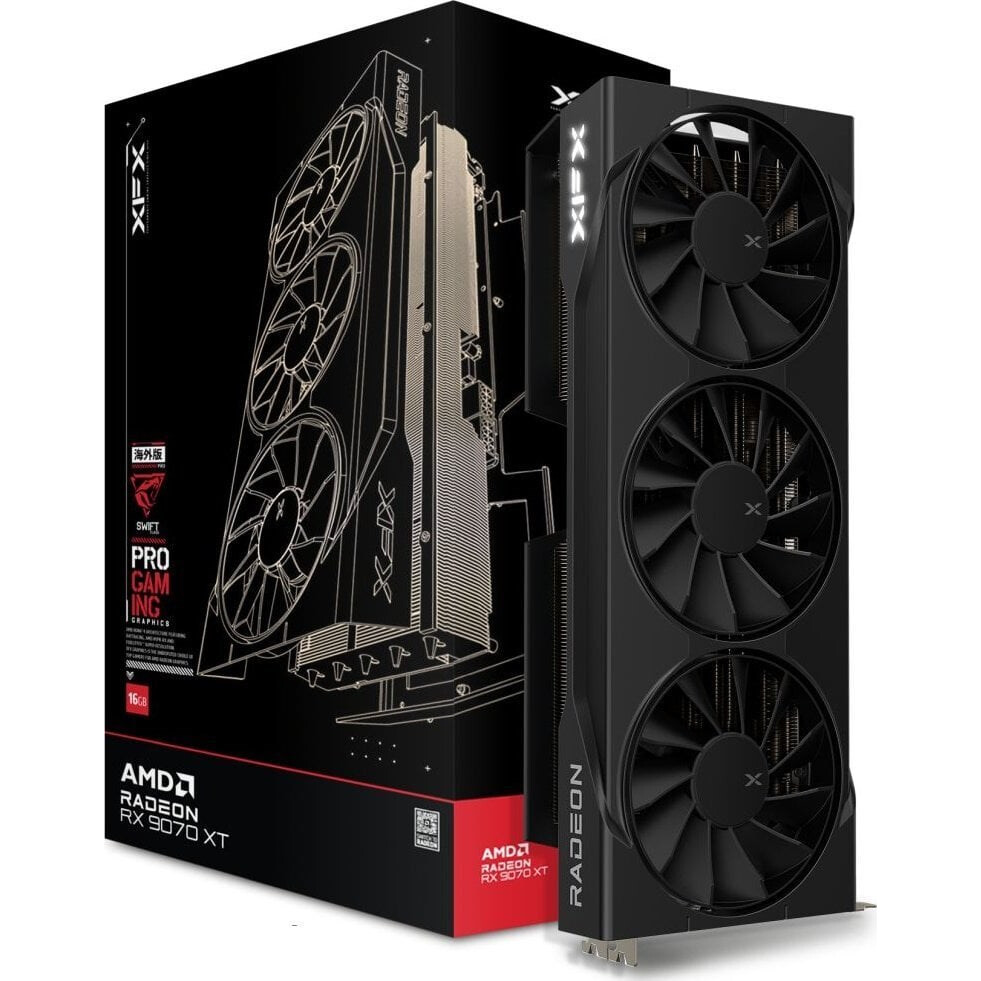 Videokarte XFX Swift RX 9070XT 3-FAN Gaming E. 16G(97TSWF3B9)