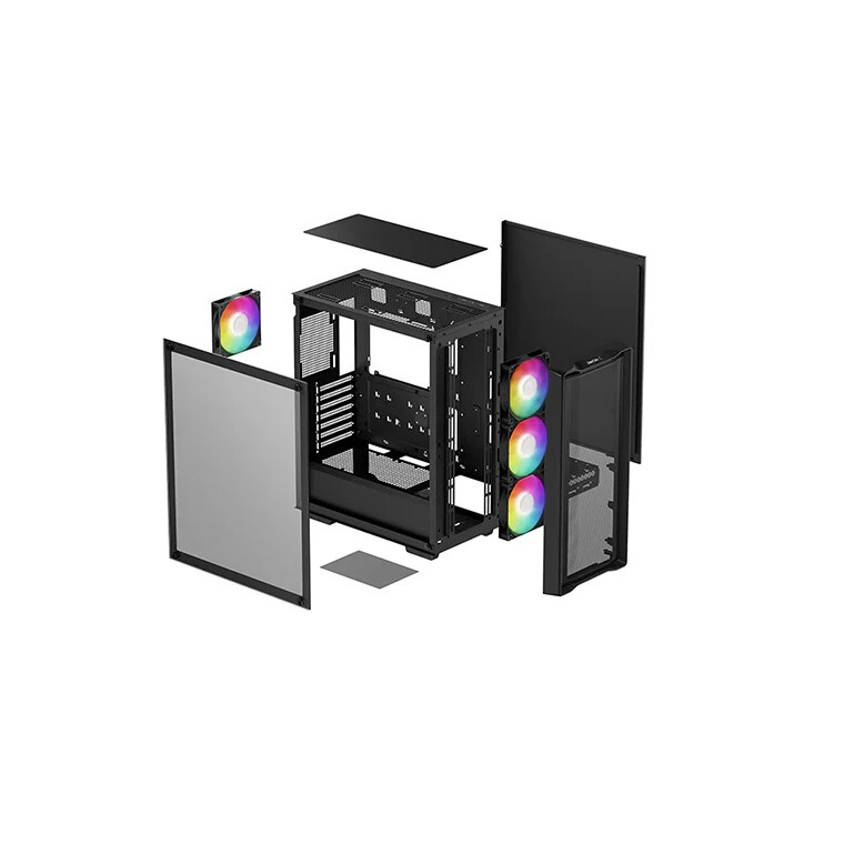 Datoru korpuss Deepcool CC560 MESH V2 Mid Tower, Black(R-CC560-BKAMA4-G-2) - foto 5